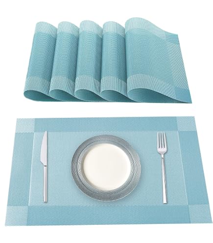 Set Di 4 Tovagliette Americane Lavabili In PVC Oro - 45x30 Cm, Resistenti Al Calore (100°C), Antiscivolo E Robust Per Tavolo - 5