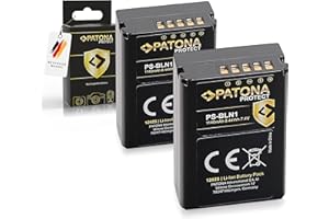 PATONA 2X Protect PS-BLN-1 Batería 1140mAh Compatible con Olympus OMD OM-D E-M1 EM1 E-M5 EM5 E-M5 Mark II Pen E-P5 EP5 Pen F Stylus XZ-2 XZ2 PSBLN1 BLN 1 BLN1 BL-N1