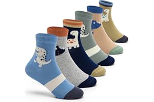 AISYEE Chaussette enfant sans couture chaussettes enfant coton chaussettes garcon pour toute la saison lot de 6 paires