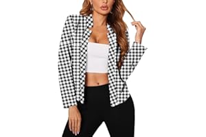 FWAY Blazer for Women Long Sleeve Suit Jacket Open Front Cardigan Casual Blazers for Ladies Work Office Suit Bolero Plus Size