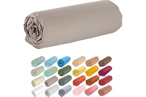 P'tit Basile - Drap Housse 60x120 cm bébé Enfant 100% Coton Bio - Taupe - Bonnets aux 4 Coins de 15 cm - Coton 57 Fils Certifié sans substances nocives
