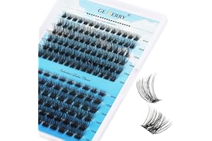 Extensiones de Pestañas Individuales 144PCS Cluster 0.07 D Curl 8-16mm mix Pestañas Volumen Ruso para Pestañas en Casa Prefabricados Pestañas Extensión GEMERRY Pestañas(C3+C09-D-8-16mm)