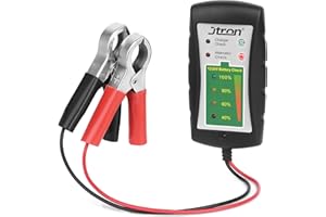 Jtron 12/24V DC Auto Batterietester mit LED-Lichtmaschine Diagnosetester für Autos Motorräder LKWs Batterie überprüfen