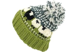 LOUDelephant Wool Knit Bobble Beanie Hat - Sheep