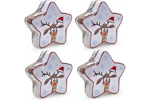 MIJOMA Set di 4 panni magici, magici, per la magia, per bambini, pensierino Tombola, 100% cotone, si dispiega in acqua calda (renne natalizia)