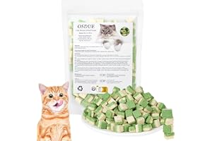 OSDUE Frystorkat kattgodis, 100 g kyckling- och örtsnacks för katter