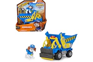 Rubble & Crew Kipplaster-Baufahrzeug mit Wheeler-Figur, bewegliche Walze & funktionierende Kippbrücke, authentisches TV-Serie Spielzeug, für Kinder ab 3 Jahren