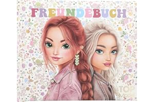 Depesche TOPModel Cowgirl 13937 - Freundebuch mit Model Motiv und Blumen Muster, Freundschaftsbuch mit 108 Seiten zum Eintragen und Verzieren