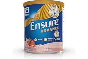 Ensure Advance Integratore Alimentare Proteico in Polvere, con 27 Vitamine e Minerali, Integratore Alimentare con Proteine, Calcio e HMB, Confezione 400g, Gusto Fragola