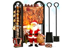 AMAGABELI GARDEN & HOME Amagabeli Porte Buche de Cheminée avec outils 74 x 40 x 30cm Range Buche Ensemble d‘outils de Grande Capacité Porte Buches bois Intérieur Support de bois de Chauffage Rack de Stockage Outil Cheminée