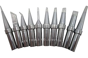 AICE TLS 10 Stück ET Ersatz lötspitzen Verwendung für WES51 WESD51 WE1010EU W1010 WECP-20 PES51 LR21 Lötsta...