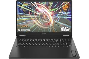 HP Omen laptop gamingowy, wyświetlacz FHD 17,3", 144 Hz, AMD Ryzen 5 8645HS, 16 GB DDR5 RAM (2 x 8 GB) | 512 GB SSD, NVIDIA GeForce RTX 4050 (6 GB) | QWERTZ, Windows 11, 3 miesiące GamePass | czarny