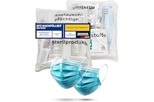 Thomatex® Erste Hilfe Nachfüllset 2025/2026 [DIN 13164-2022] – Lange Haltbarkeit, StVO-konform – Ideal für KFZ-Verbandskästen – EU-weit gültig