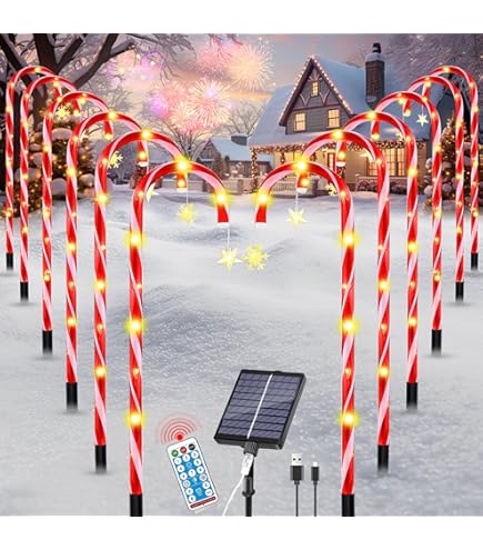 Lumières De Noël En Forme De Canne à Sucre D'orge, Lumières D