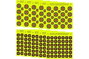 AYWFEY 335 Splatter Target Stickers, 10 Sheets of 1.5"/ 3.8cm & 1"/2.54cm Self Adhesive Reactive Shooting Targets