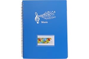 MaoXinTek Tamaño A4 Documento de Nota Musical 40 Bolsillos Carpeta Poseedor Caso Carpeta de partituras File Clef Canción de papel de almacenamiento, Bolsa porta documentos