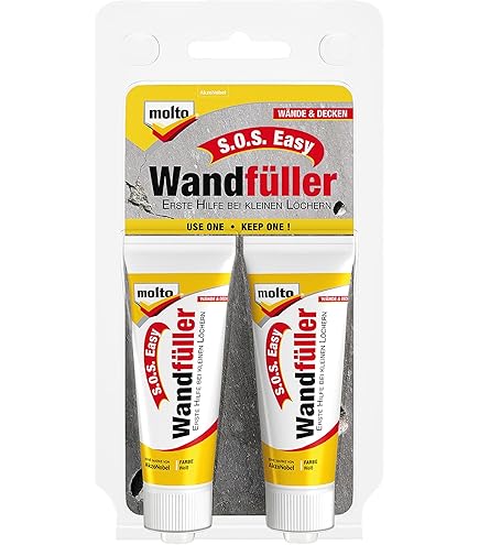 MOLTO S.O.S. Easy Wandfarbe Weiß Matt – 30 Ml Mit Farbroller, Deckt In Einer Schicht