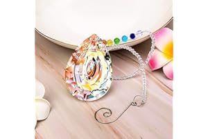 Hiziwimi 2 STÜCKE Kristall Anhänger Prismen Hängende Glasprismen Regenbogen Maker Hängende Sonnenfänger Wohnkultur Auto Dekoration