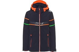 CMP Giacca Elasticizzata Da Sci Da Bambini Con Cappuccio Removibilie Giacca Da Sci Unisex - Bambini e ragazzi