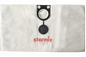 Starmix 5 x Vlies-Filterbeutel FBV rd 30-35, Staubklasse „M“, doppellagig, für alle runden 30-35 L Kunststoff-, Stahl- und Edelstahlbehälter