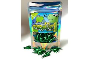 BARE BOUTIQUE Dissolvable Dinosaurs - 15 x Kiwi Scented Bath Pearls. Bath Oil Pearls, Bath Oil Beads, Fruity Bath Relaxation. 90s Retro Gifts. Dino Dinosaur Themed Gift