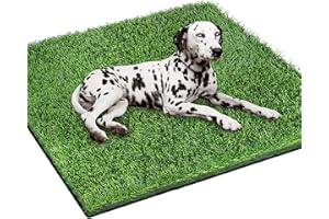 SNAGLE PAW Bac à litière pour chien en gazon artificiel - 76 x 102 cm - Réutilisable - Remplacement de l'herbe avec trou de fuite - Lavable - Tapis d'entraînement pour chien - Idéal pour la maison, le balcon, la