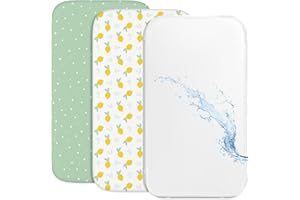 Sweety Fox Cododo prześcieradło (zestaw 2 szt.) + 1 wodoodporny ochraniacz na materac z gumką | Kompatybilny z łóżkiem z materacem Cododo Bebe | dla dziewcząt i chłopców | Wzór Cytryna 55x90 cm