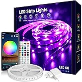 Nixtrve LED Strip 5m, LED Streifen Farbwechsel LED Band 5m Selbstklebend mit Fernbedienung und App, LED Lichterkette LED Bele
