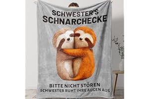 KAAYEE Schwester Geschenk Weihnachten, Kuscheldecke Geschenke für Schwester zum Geburtstag Valentinstag, Geburtstagsgeschenk für Frauen 1.3 * 1.5 M Decke