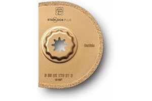 FEIN Disco de metal duro segmentado HM, Set 1 disco Ø90 mm, Ancho de corte aprox. 1,2 mm., Alojamiento SLP, deal para trabajar en esquinas y en bordes sin que se solape