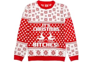 SHIRTGEIL Brzydki, świąteczny sweter męski z pulowerem – świąteczny sweter z reniferem ,,It’s Christmas”