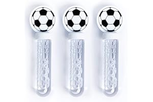 Toyseum 24 x Football Bubbles for Football Party Bags, Football Fillers for Boys & Girls Party Bag, 3-Hole Football Bubble Wand, Fun and Easy to Blow, Multi-Pack of 24