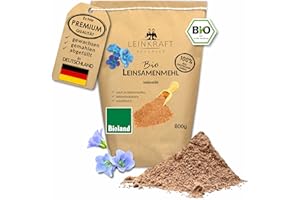 ‎LEINKRAFT BODENSEE 1,6 kg BIOLAND Leinsamenmehl | aus 100% deutscher, brauner Leinsaat | Leinmehl frisch gemahlen. Vegan. Low Carb & Keto geeignet. Protein- & Ballaststoffreich. Regional.