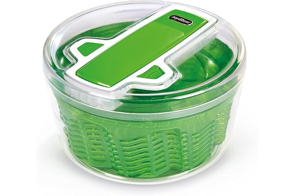 Zyliss E940015 Swift Dry salladsslunga liten, 3,5 l, plast, grön, salladstork inklusive salladsskål, Aquavent Technology