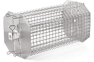 BBQ-TORO Rondella in Acciaio Inox per girarrosto, cestello Universale per griglia, Gabbia Tumbler per girarrosto