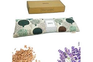 SAKITO Saco Termico Microondas (43x12 cm) - Alivio Natural para Dolor Cervical, Lumbar y Menstrual, Uso en Calor o Frio - Gran Retencion de Calor - Tela de Primera Calidad - Aroma a Lavanda - Caja Incluida