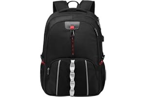 HDeye Plecak dla mężczyzn i kobiet, duży bagaż podręczny 55 l, plecak na laptopa o przekątnej ekranu 18,4", z przyłączem ładowania USB, plecak na podróż, wędrówki na świeżym powietrzu, podróż