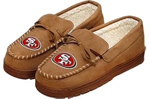 FOCO San Francisco 49ers NFL Team Logo Moccasin Slippers - XL