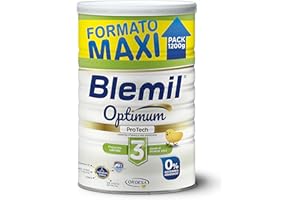 BLEMIL PLUS Blemil 3 Optimum ProTech 0% Azúcares añadidos - Preparado Lácteo en polvo, Desde los 12 meses, 1200 g