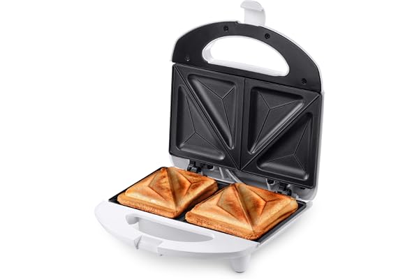 Ufesa SW7862 Appareil Croque Monsieur et à Sandwich, 750W, Plaques Antiadhésives, 2 Sandwichs, Sans BPA, White