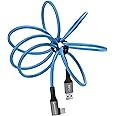 KONDOR BLUE 5' Straight USB C to USB A 3A 60W 5Gb/s | Right Angle Braided Cable for Data and Power Delivery