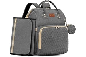 ROSEGIN Wickelrucksack Groß - Baby Wickeltasche Rucksack Wasserdicht & Leicht mit Wickelunterlage, Schnullertasche & Kinderwagenhaken - Diaper Bag Babytasche für Mama & Papa