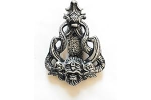 MANOR Front Door Knocker Antique Silver Pewter Art Deco Cast Iron Shaped Door Hardware
