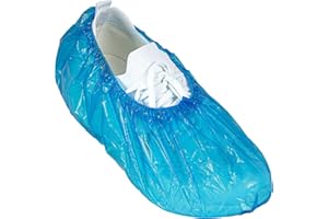 NANDEYIBI Confezione da 100 calzini copriscarpe usa e getta impermeabili antiscivolo in plastica CPE, protezione per scarpe usa e getta extra forte, taglia unica, Plastica