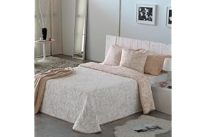 VIALMAN Colcha Bouti Ligera Sofia 18 para Cama de Matrimonio de 150 cm | Tamaño Colcha 250 x 270 cm, Color Beige