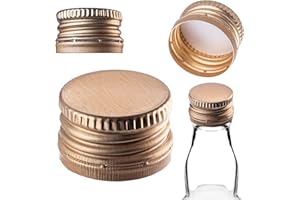 KADAX Schraubverschluss 28x18mm für Flaschen, Flaschenverschluss aus Aluminium, Drehverschluss, Schraubdeckel für Weinflaschen, Saftflaschen & Likörflaschen (Gold, 10 Stück)
