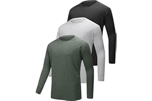YOIOWVY Herren Langarmshirt T-Shirts,3/5/7Per Pack Funktionsshirt Sportshirts Langarm für Herren Atmungsaktiv & UPF50+UV Schutz Schnelltrocknend Langarm Running Tshirts für Männer Tops