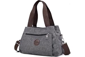 DIRRONA Moda Tela Borsa Da Donna Casuale Borsa Tracolla Viaggio Messaggero Borsa Donna Borsa Shopper Scuola Lavoro Multifunzione Tela Donna Borse Mano Multi Tasca