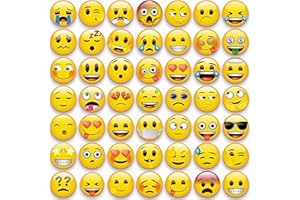 Laywvco 50Pcs Emoji Refrigerator Magnets Fridge Magnets for Locker Whiteboard Decorative Magnets - Cute Funny Magnets for School Home Kitchen Office Gift for Teacher Family and Friend