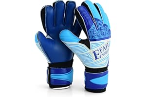 EFAH SPORTS Football Goalkeeper Gloves For Kids Boys Children Youth Soccer Goaile Glove With Fingersave and Double Wrist Strong Grip Palms